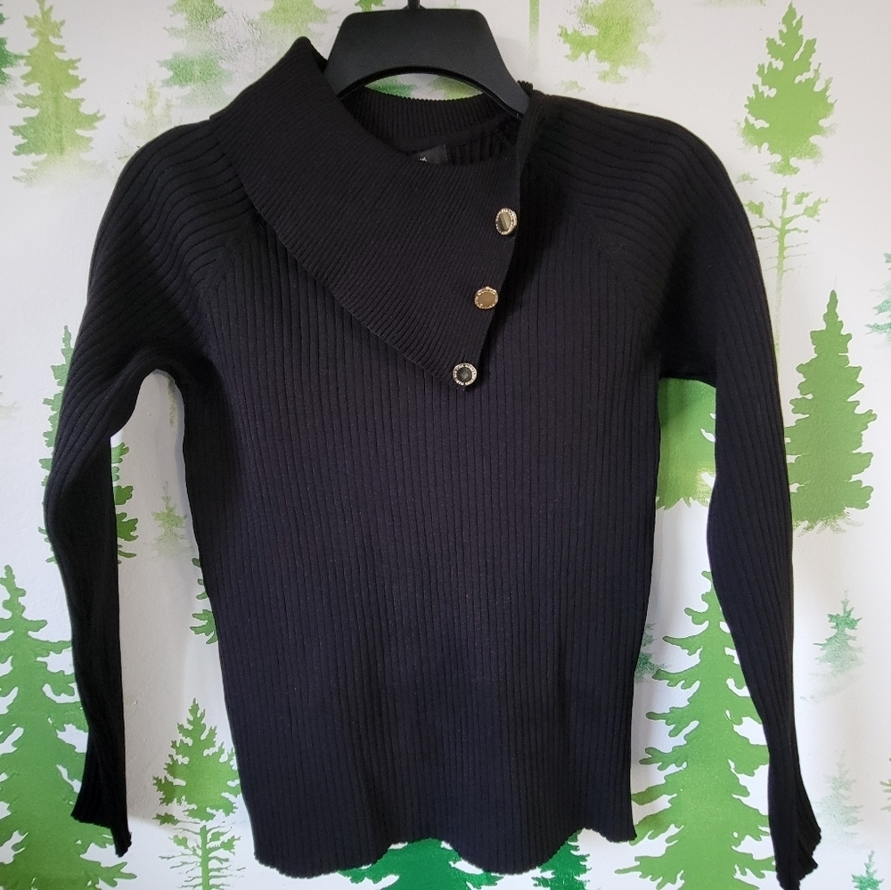 Marc New York Ribbed Funnel Neck Sweater.